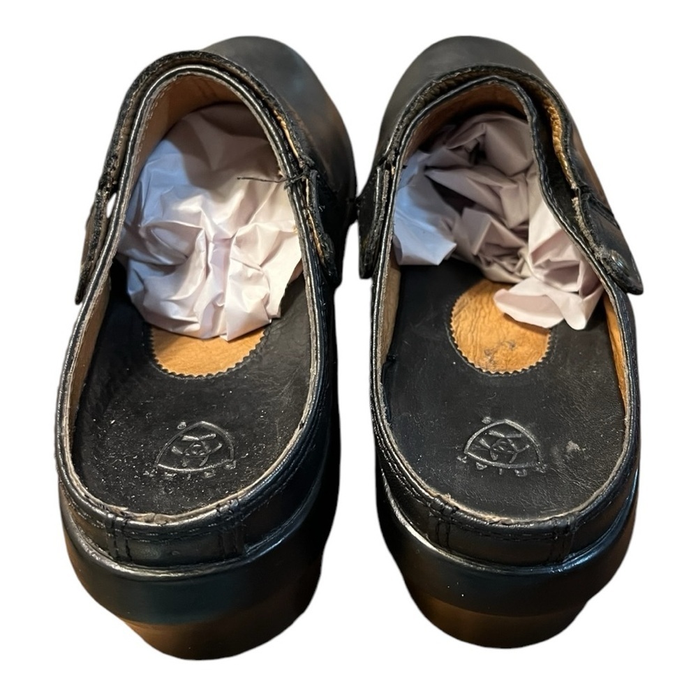 Ariat Santa Cruz Black Leather Clogs/ Slip-Ons Woman’s Size 7C Style 93801W - Picture 5 of 9